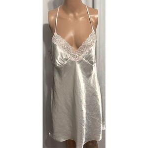 BEAUTIFUL Linea Donatella WOMEN White & Pale Pink Lace Coquette Slip size medium